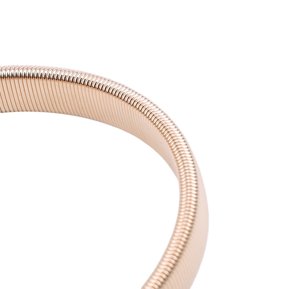 Thắt lưng nữ bằng kim loại co giãn đính hoa thời trang