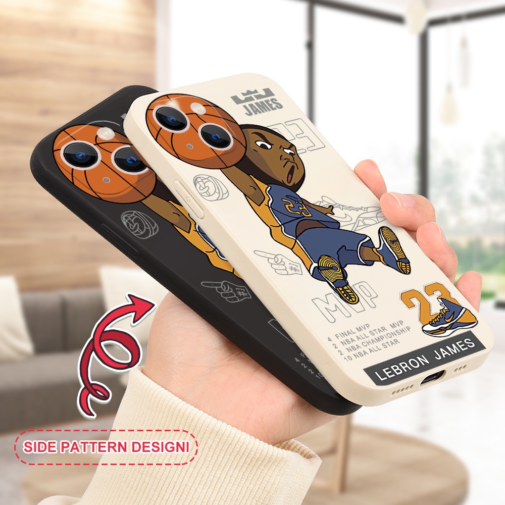 Ốp Điện Thoại Silicon Mềm Hình NBA 23 James Cho iPhone 13 12 11 mini Pro Max XS XR X 7 8 SE 6 6S mini Pro