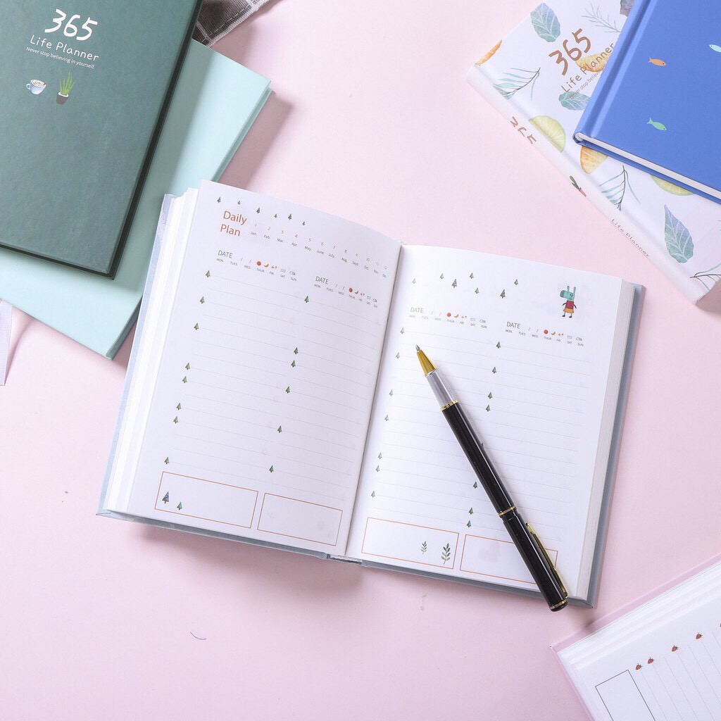 SỐ KẾ HOẠCH, SỔ TAY, SỔ NHẬT KÝ 365 LIFE PLAN CAO CẤP [tặng kèm 1 tấm sticker cute] DÀY DẶN, GIẤY ĐẸP