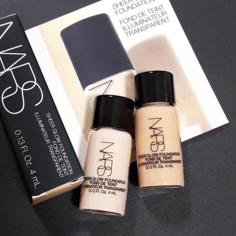 Kem nền Nars Sheer Glow Foundation mini 4ml Punjab màu Medium 1 phù hợp da Châu Á