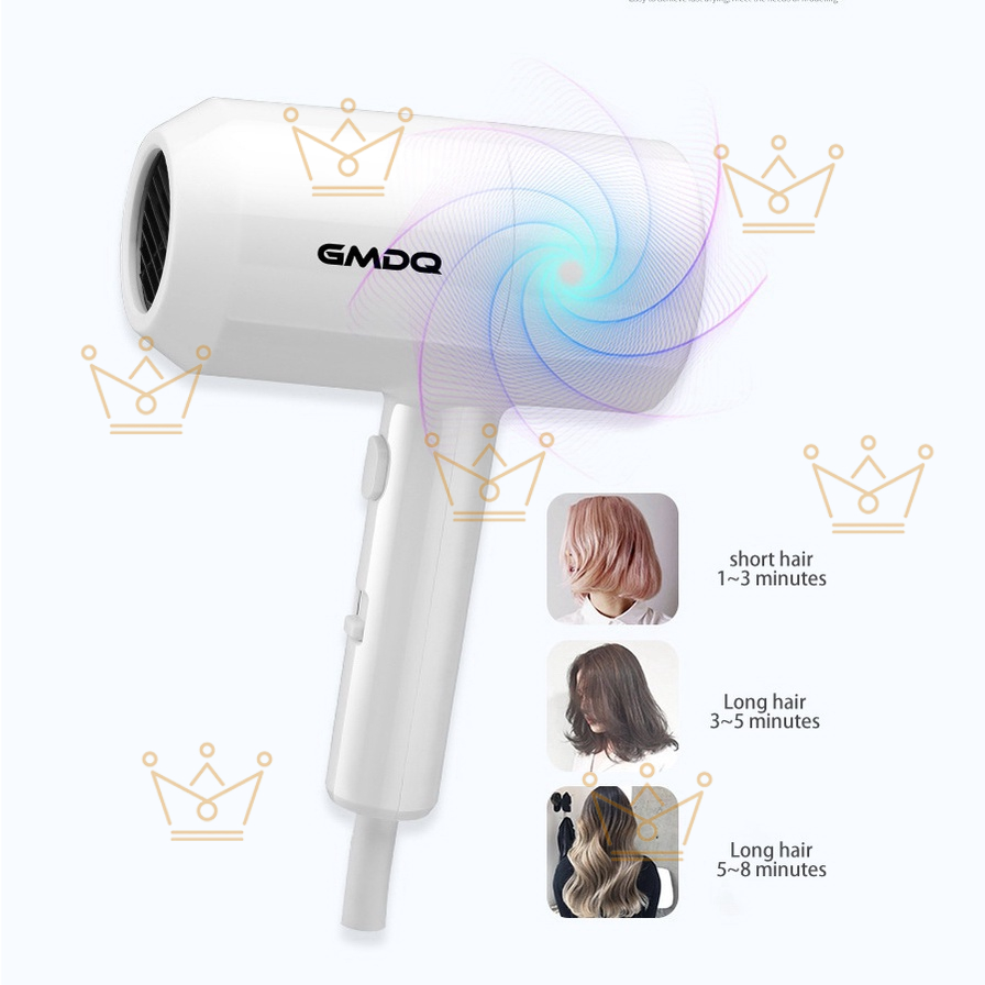 Gmdq Nóng&amp;Máy Sấy Tóc Ion Âm Gắn Tường Với Giá Đỡ USB Màu Đen Đầu Cắm EU