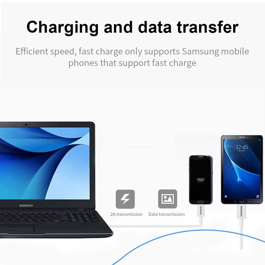 Cáp Sạc Nhanh Micro USB cho Samsung Galaxy S10 S20 S21 Note 10 20 Ultra A51 A71 A52 A72 A12 A32 A02S A03S A21S
