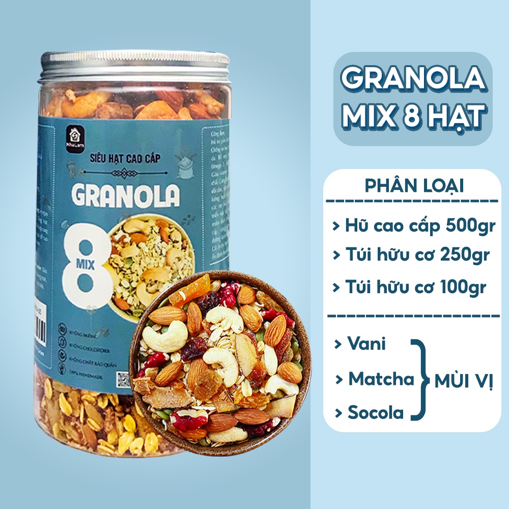 Granola Mix 8 Loại Hạt Dinh Dưỡng Topbody
