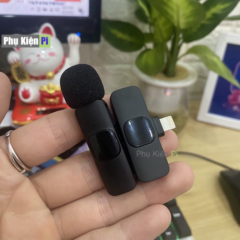 Micro cài áo không dây K8-K9-K35 khử tiếng ồn siêu cấp, xa 20m, Micro thu âm không dây mẫu mới - hàng chính hãng