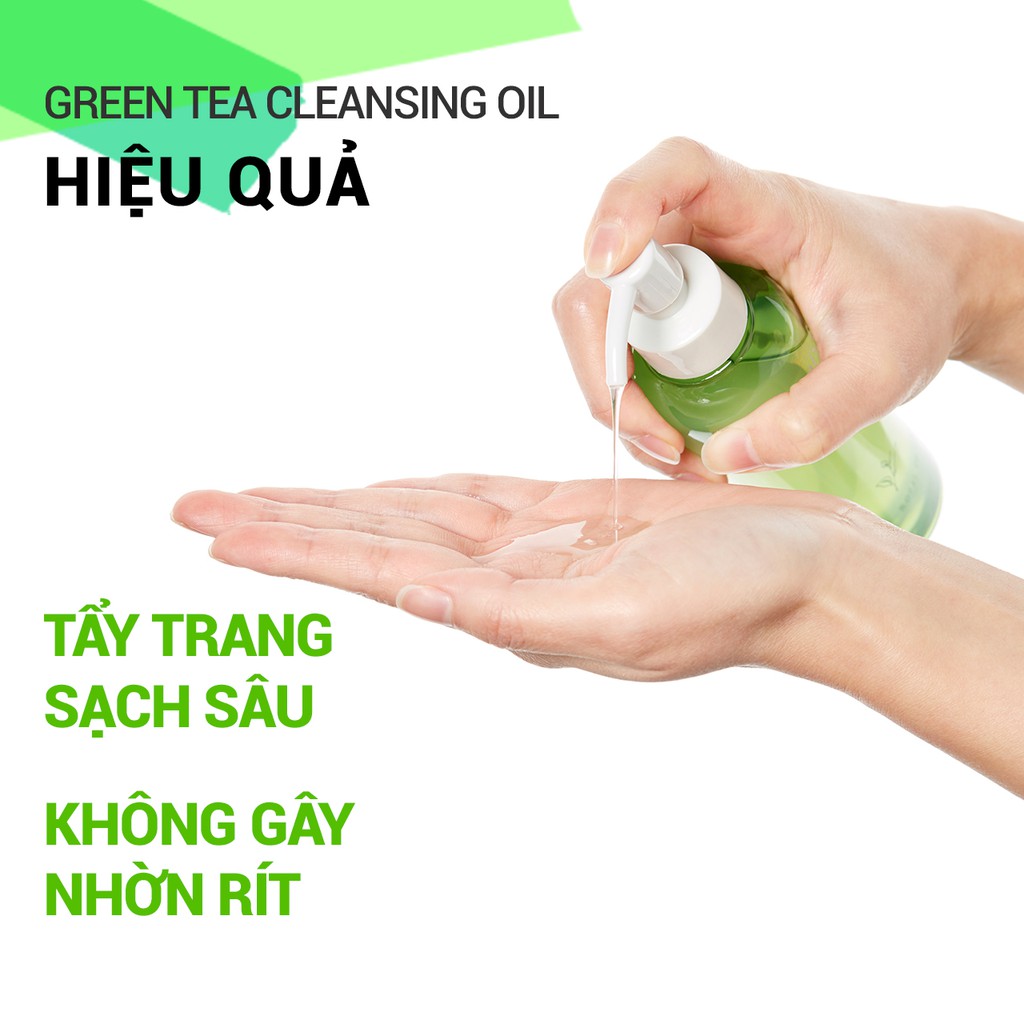 [Mã FMCGMALL giảm 8% tối đa 80K đơn 250K] Dầu tẩy trang innisfree Green Tea Cleansing Oil 150ml