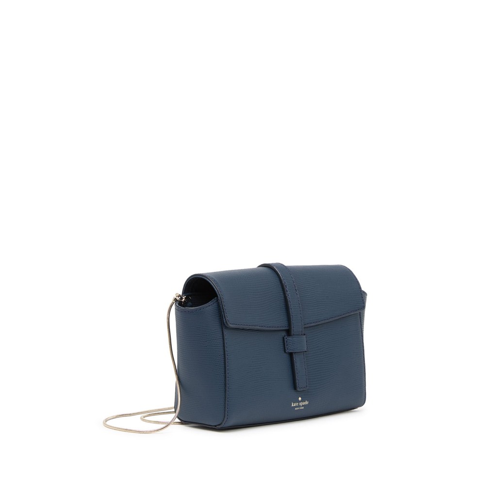 Túi Xách Nữ Kate Spade New York Riverside Street Emmie Embossed Leather Crossbody Bag Petrol Blue