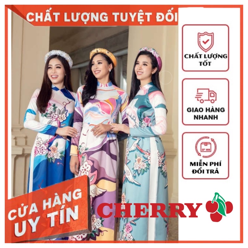 Áo dài hoạ tiết