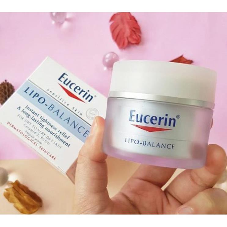 Hàng Đức- Kem Dưỡng Ẩm Eucerin Chuyên Sâu Dành Cho Da Khô, Da Nhạy Cảm-Eucerin Lipo Balance 50ml
