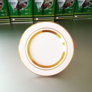 Đèn Led âm trần viền vàng 7w