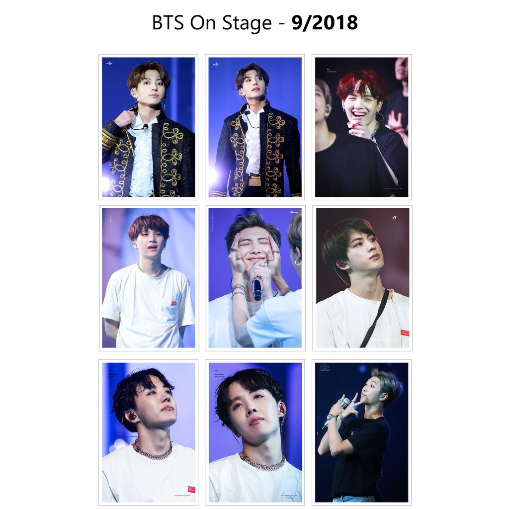 Lomo Card Ảnh BTS On Stage - 9/2018 ( Full 45 ảnh)