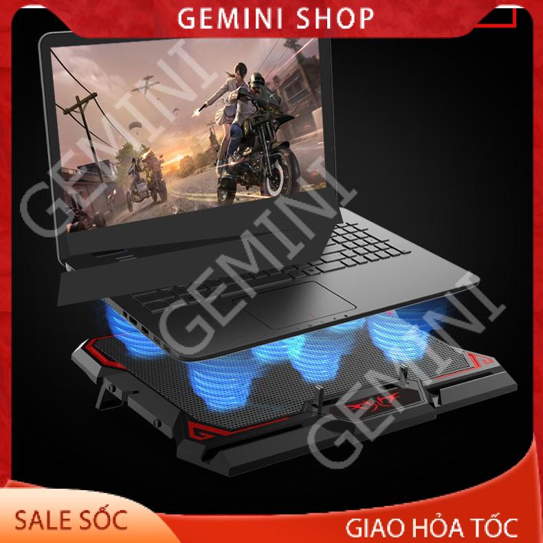 Đế tản nhiệt laptop COOL 6 2580RPM Màn hình điều khiển quạt làm mát nhanh quạt tản nhiệt gaming đèn led GEMINI SHOP