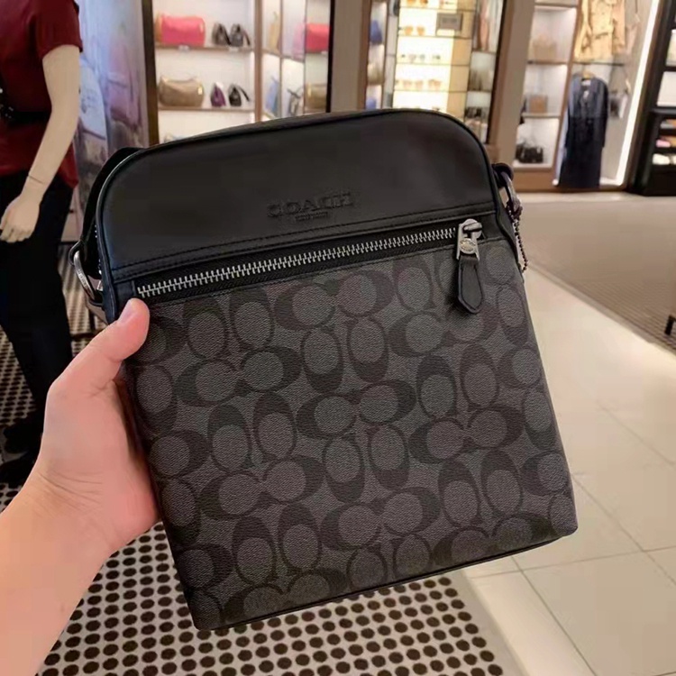 COACH Túi Đeo Chéo Vuông Nhỏ Phong Cách Mỹ Thời Trang Cho Nam F73336