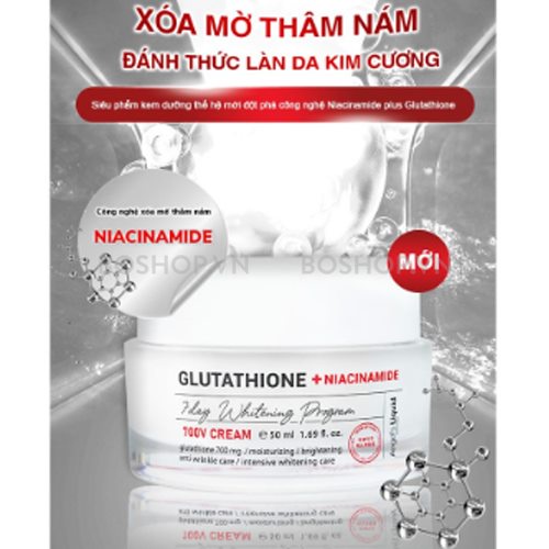 Kem Dưỡng Trắng Giảm Thâm Nám  Angel's Liquid Glutathione + Niacinamide 7Day Whitening Program 700 V-Cream 50ml