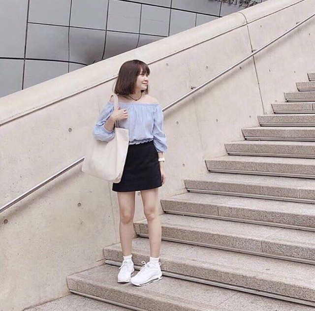 Áo trễ vai bánh bèo (kèm ảnh thật) | BigBuy360 - bigbuy360.vn