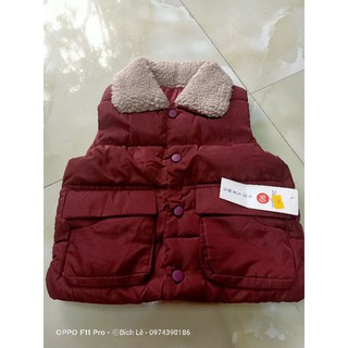 Áo phao ghi lê cổ lông cho bé
