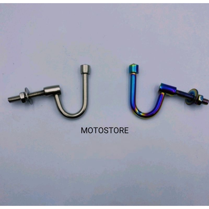 Móc câu inox / titan 7 màu treo đồ xe máy