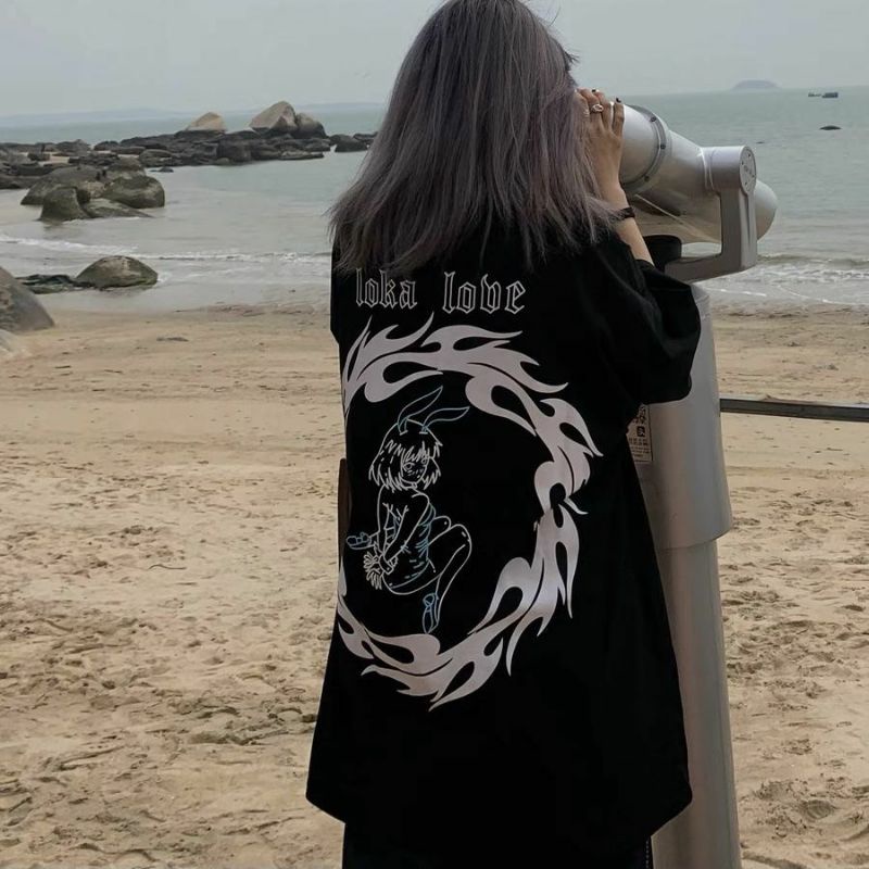 Áo Thun Tay Lỡ 100% Cotton Form Rộng Unisex Ulzzang