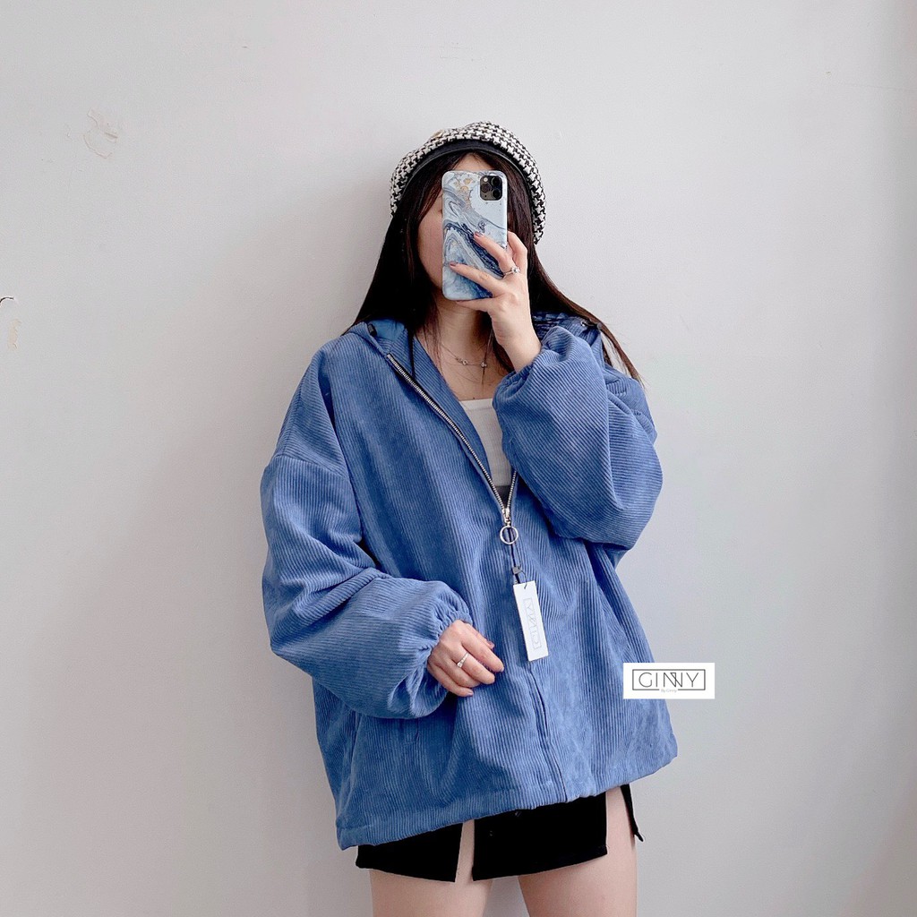 Áo Khoác Nhung Tăm ULZZANG 2 Lớp | Form Nữ Đẹp Quảng Châu | Freesize