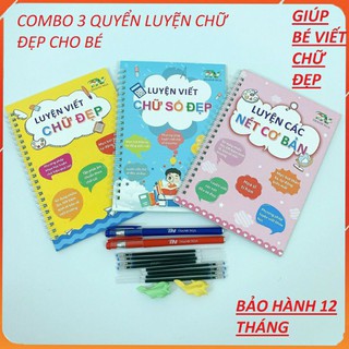 Combo : vở tô nét - chữ-số thần kỳ cho bé