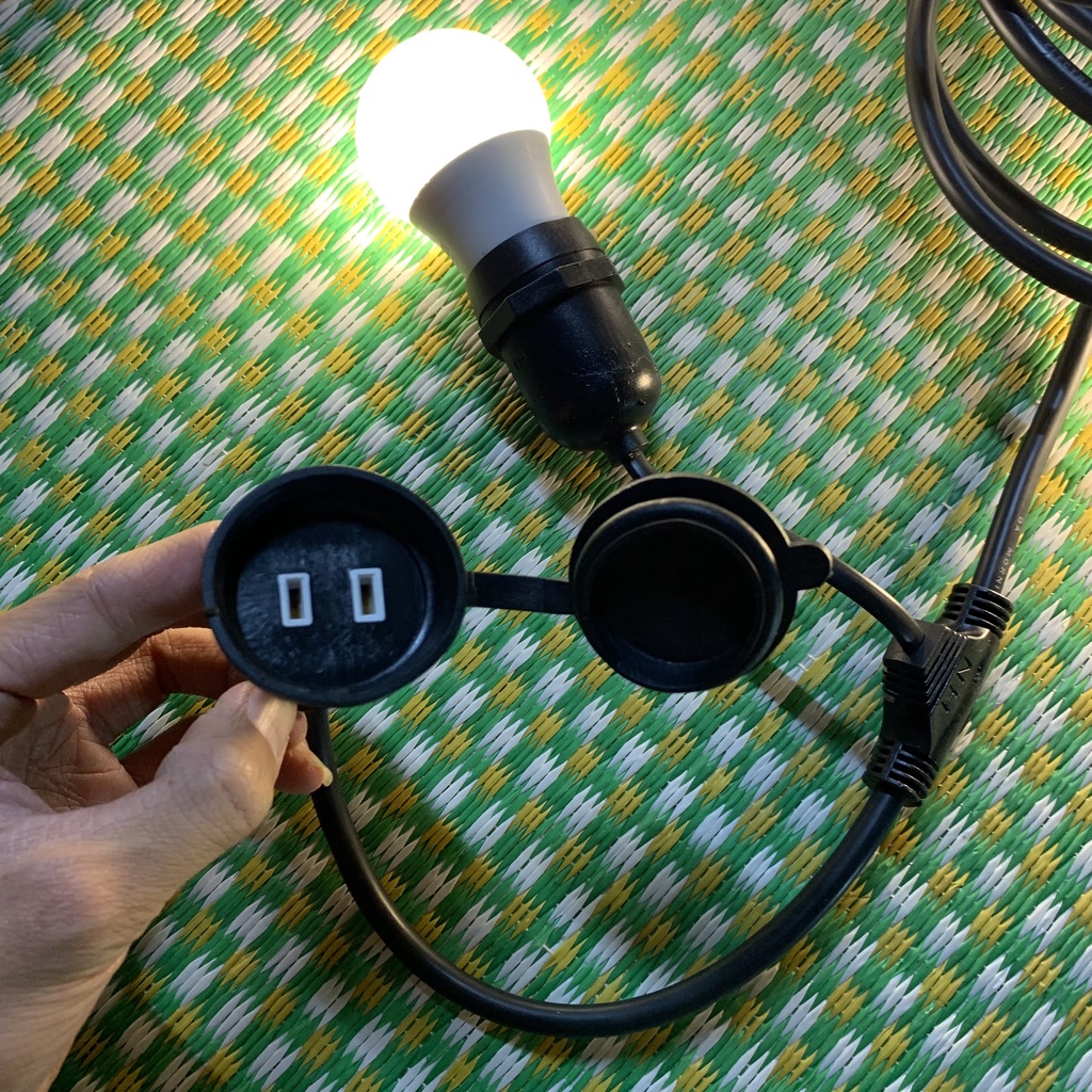 Dây đèn trang trí ngoài trời dùng cho quán cà phê, trà chanh, trà sữa... 10m 20 bóng, 7,5m 15 bóng 5m 10 bóng