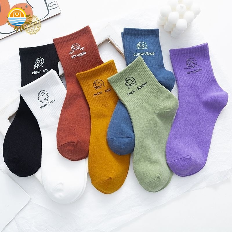 Vớ cổ cao in họa tiết mặt người thời trang cho nam và nữ