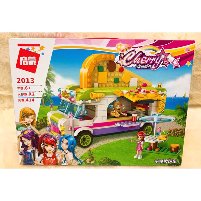 (Ảnh thật) LEGO friend xe KEM , PIZZA (414 mảnh )+ BÀN , GHẾ