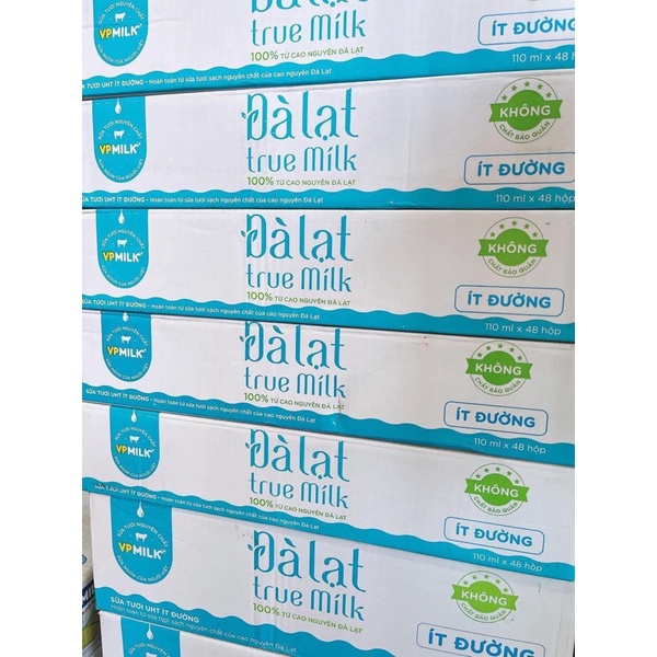 Sữa tươi Đà Lạt true milk ít đường