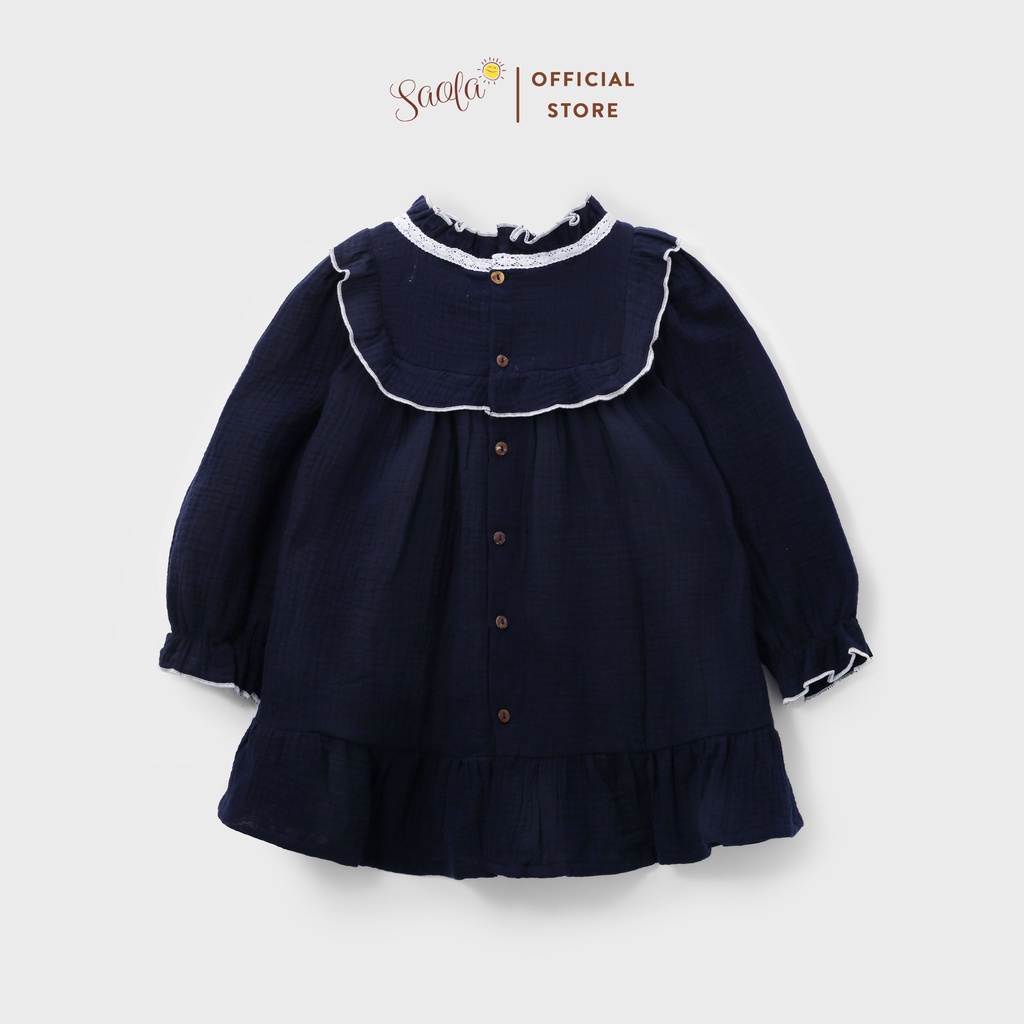 Đầm Giáng Sinh Cho Bé Gái Chất Liệu Muslin Phong Cách Hàn Quốc Từ 1-6 Tuổi - JENNIE DRESS- DRM003 - SAOLA KIDS CLOTHING