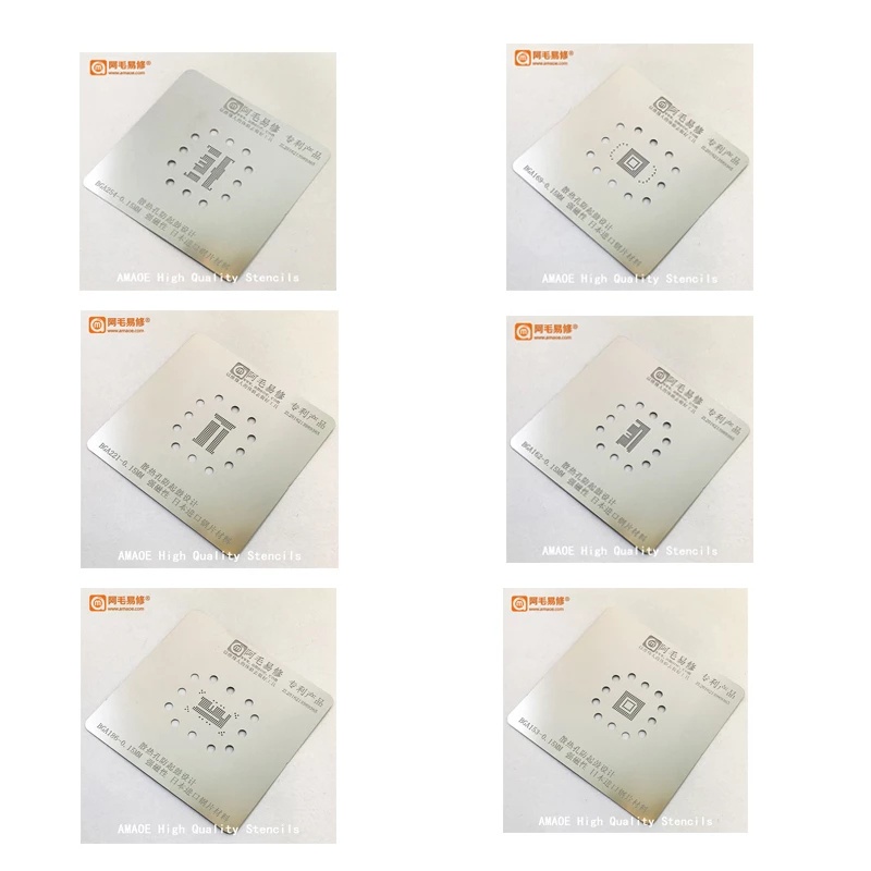 0.15mm Amaoe BGA Reballing Stencil BGA153 BGA162 BGA169 BGA186 BGA221 BGA254 Dành Cho XIAOMI HUAWEI 