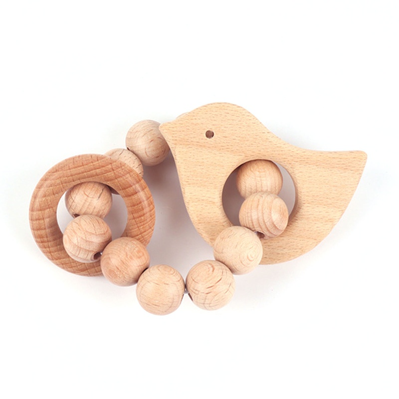 Vòng Đeo Tay Lục Lạc Đồ Chơi Nhai Gặm Trang Sức Trung Tính Dịu Nhẹ Cho Bé Sơ Sinh