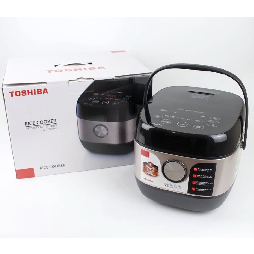 Nồi cơm cao tần Toshiba 1.8 lít RC-18IX1PV-Hàng trưng bày-Công nghệ cao tần hiện đại cùng công suất lớn tới 1300 W