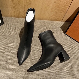 Boot Da Cao Cổ Mũi Nhọn