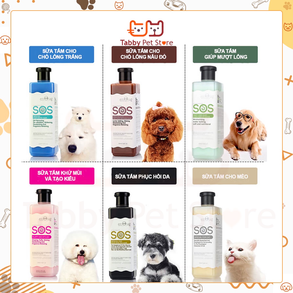 Sữa tắm cho chó mèo poodle trị ve rận bọ chét SOS Tabby Pet Store