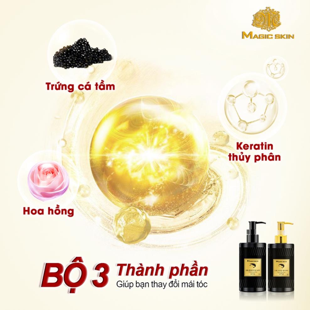 COMBO DẦU GỘI DẦU XẢ CAO CẤP CHAI TO FULL SIZE MAGICSKIN TẶNG 1 XỊT KIK MỌC TÓC