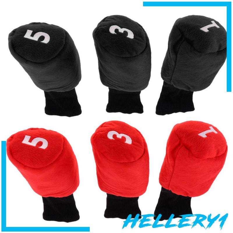 Set 1 Bọc Đầu Gậy Đánh Golf Cổ Dài Màu Đỏ + Đen Cho Nữ