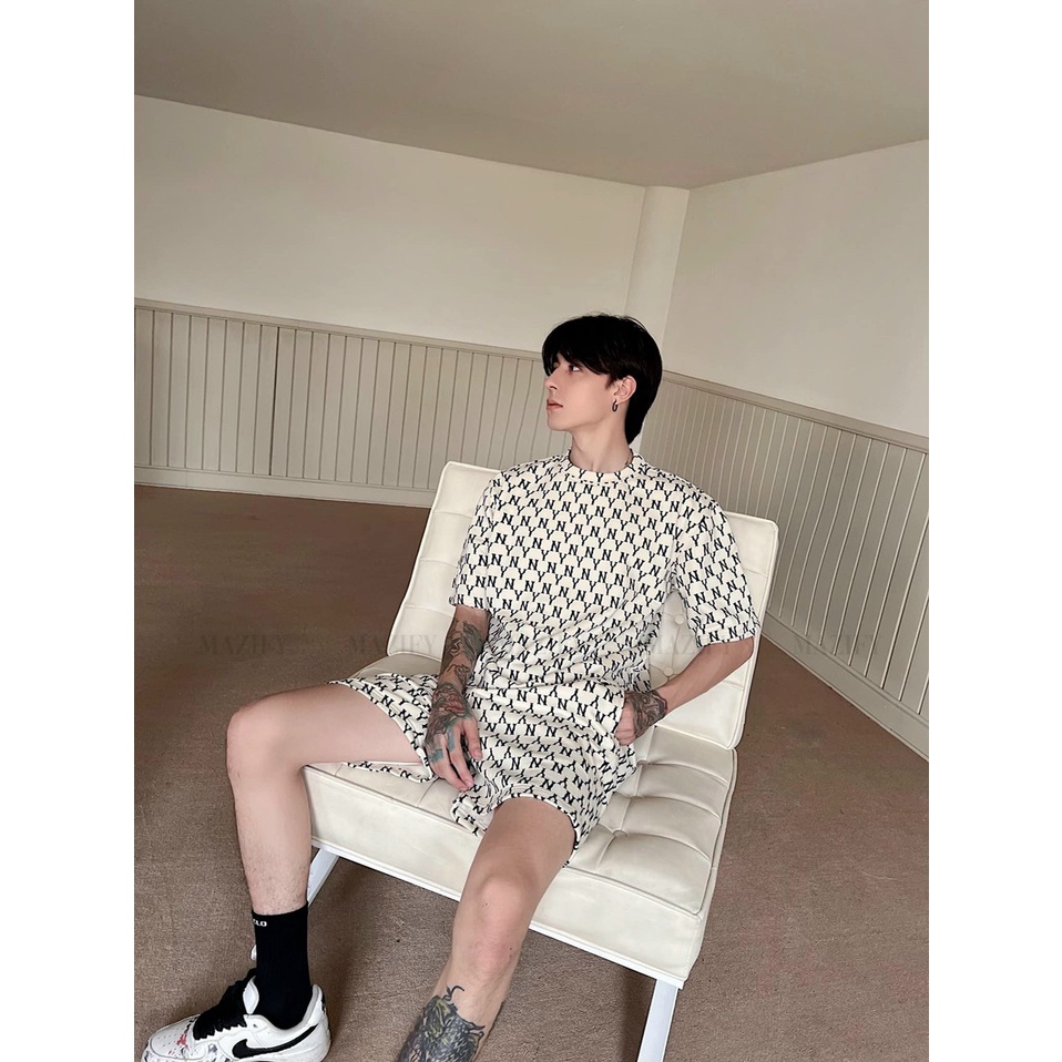 Bộ Quần Áo Nam Chất Thun Cotton Lạnh In Chữ NY Co Dãn 4 Chiều Trẻ Trung Năng Động Garemstore