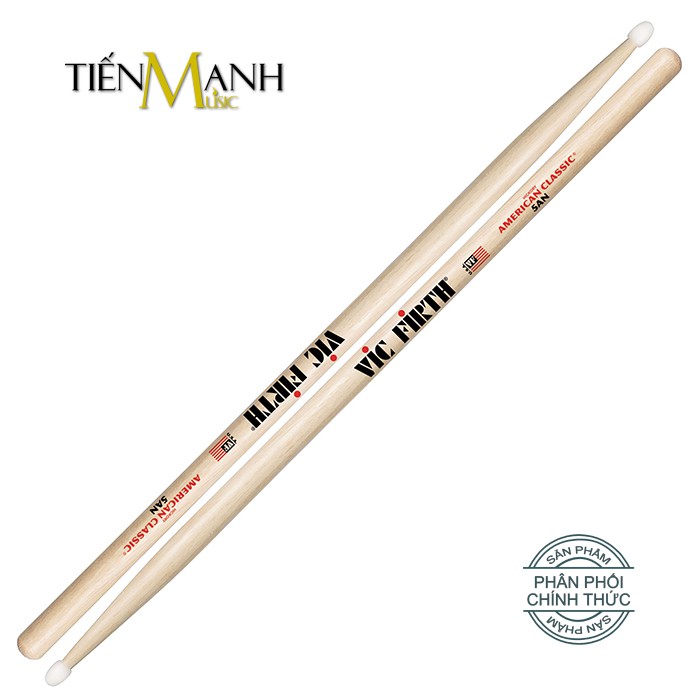 [Chính Hãng] Dùi Trống Vic Firth Đầu Nhựa 5AN - American Classic Hickory Drumsticks