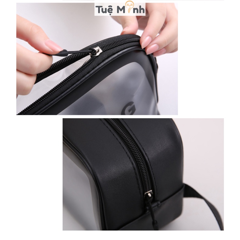 Túi đựng mỹ phẩm, đồ dùng màu trong suốt chống nước, túi du lịch Wash Bag