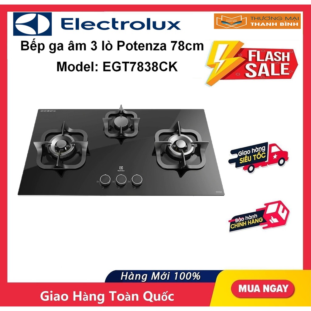 BẾP GAS ÂM ELECTROLUX EGT7838CK