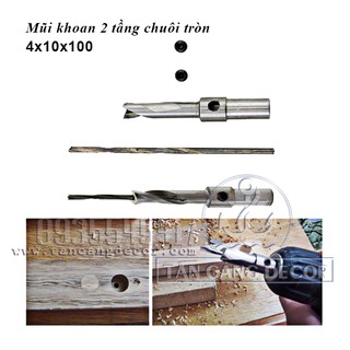 Mũi khoan 2 tầng chuôi tròn 4x10x100 - A040067