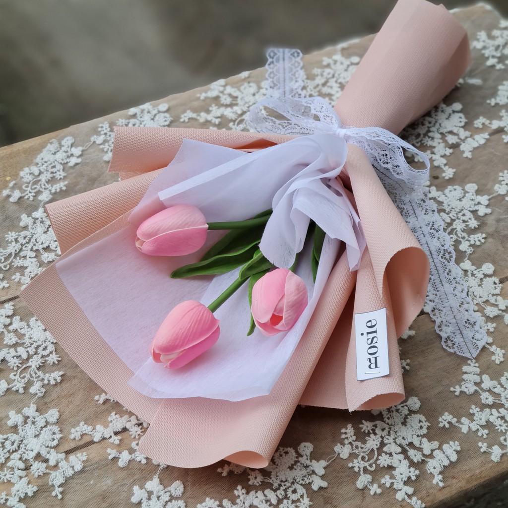 Bó hoa tulip 1 bông - 3B - 5 bông- Quà tặng sinh nhật, 20/11, 14/2 tặng cho bạn nữ, tân gia, tặng bạn bè, người yêu