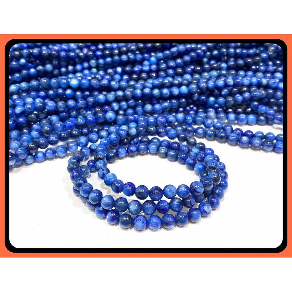 Vòng tay Kyanite xanh dương quấn 3 vòng hàng thiên nhiên Tặng kèm hộp đựng - Hợp tất cả các mệnh