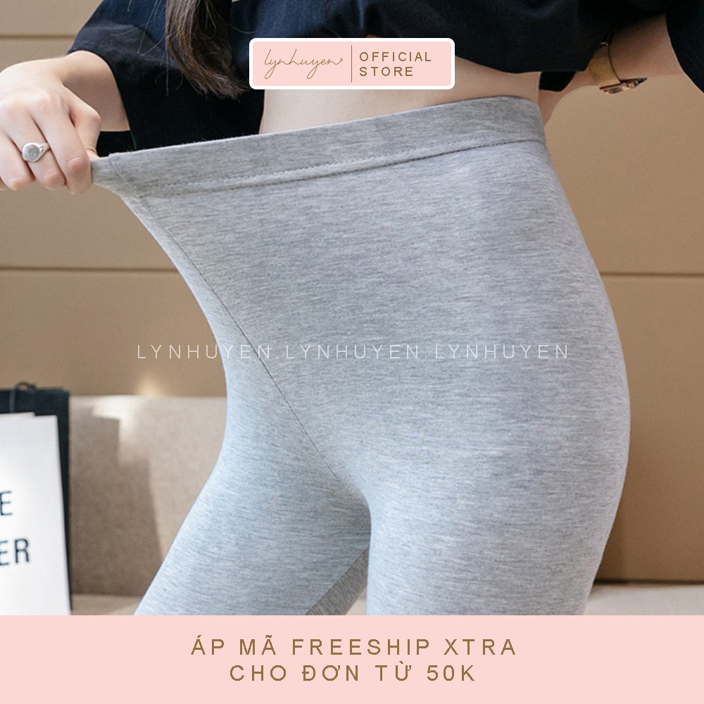 Quần Legging Lửng Ngố Nữ Nâng Mông Cạp Cao Lynhuyen - 2 Màu - Q006