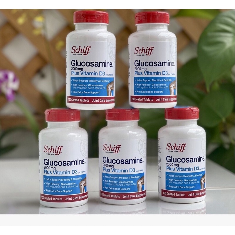 🏃🏻‍♂️🏃🏻‍♀️ Viên uống hỗ trợ Xương Khớp Schiff Glucosamine 2000mg Plus Vitamin D3 150 viên của Mỹ