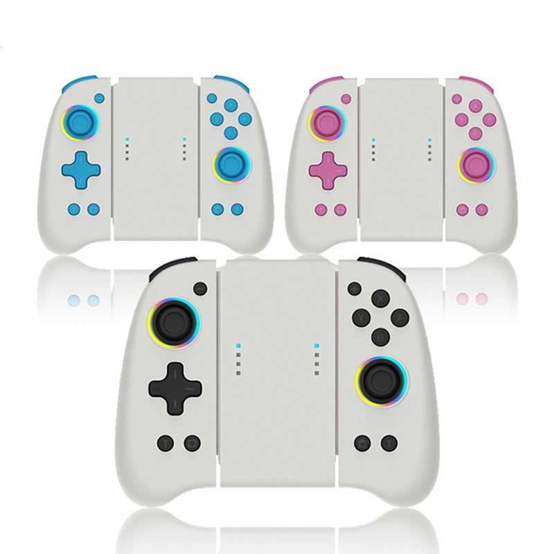 Tay Cầm Điều Khiển Chơi Game Nintendo Switch Không Dây Có Đèn Led Nhiều Màu