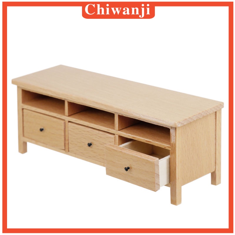 Mô Hình TV Có Ngăn Kéo Dùng Trang Trí Nhà Búp Bê 1: 12