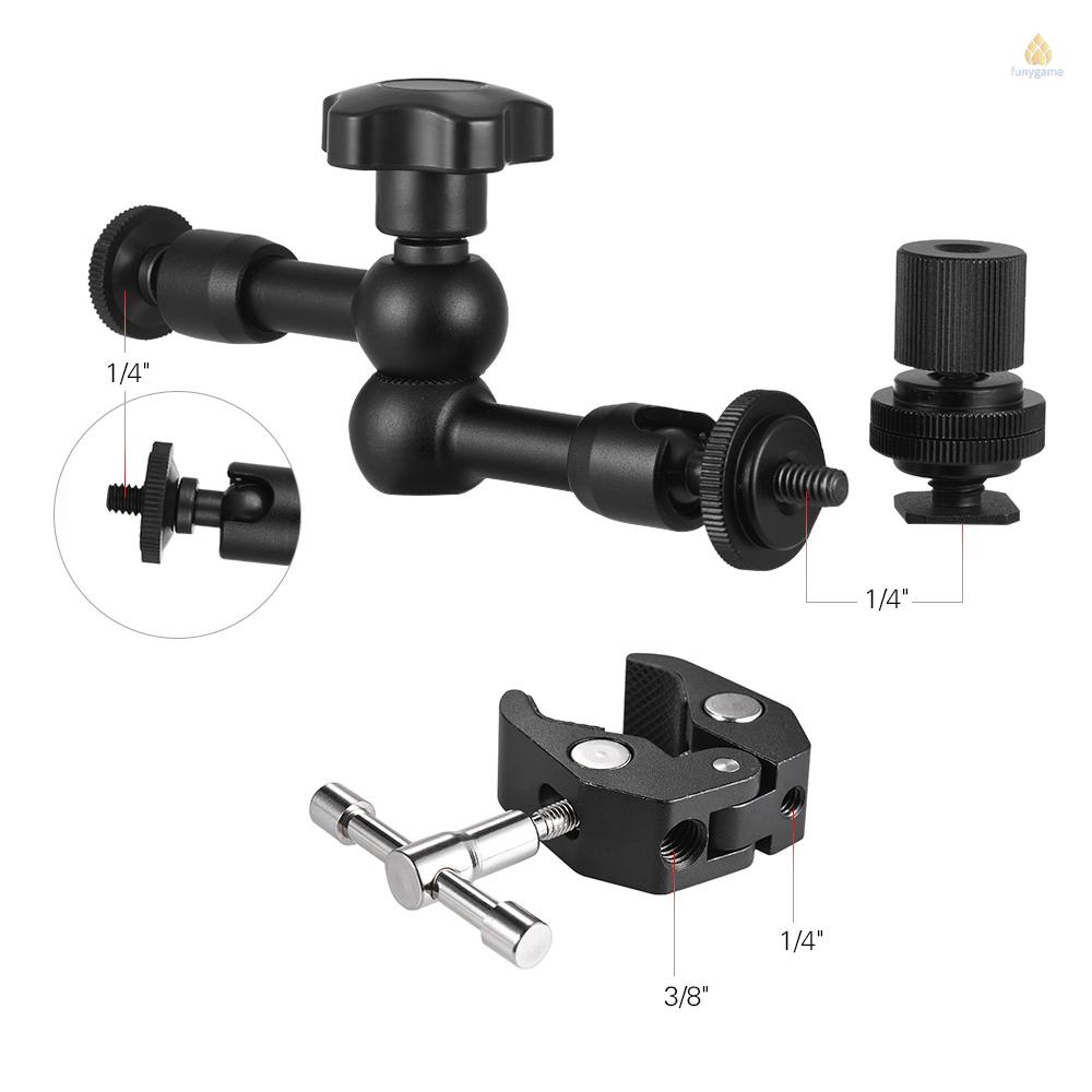 Kẹp Cánh Tay Ma Sát 7inch Có Thể Điều Chỉnh Chuyên Dụng Cho Micro / Đèn LED / Đèn Flash