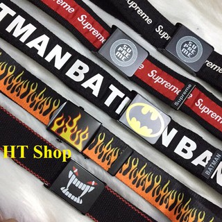 Thắt lưng vải Nịt nam canvas Supreme. batman, Dracula