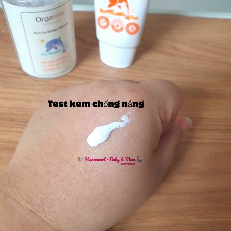 Kem chống nắng hữu cơ Orgabebe SPF 50PA+++ cho bé từ 3 tháng tuổi - Nội địa Hàn