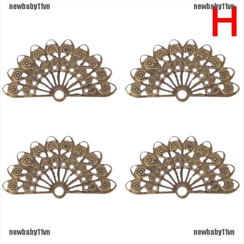 Bộ 100 Phụ Kiện Hoa Nối Bằng Kim Loại Dùng Làm Trang Sức DIY